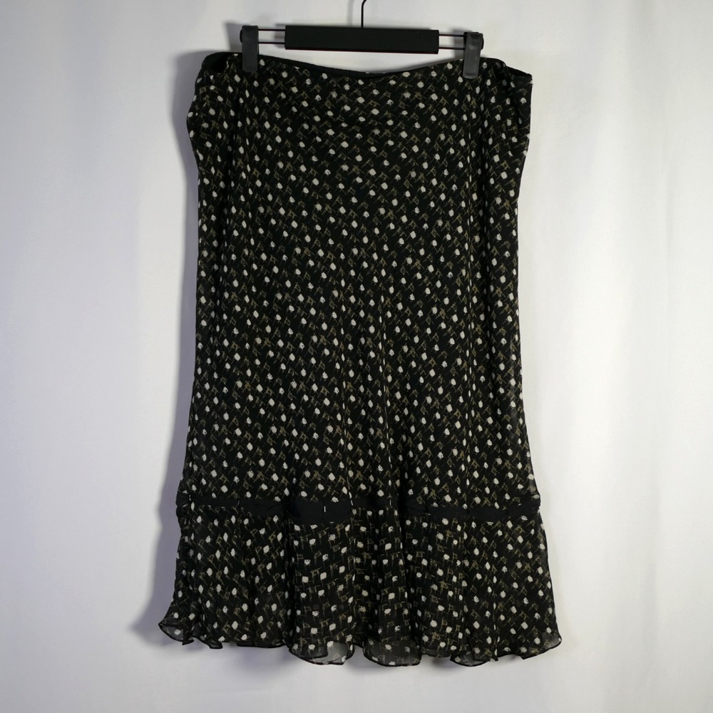 Studio M Y2K Fairy Grunge Whimsigoth Silk Midi Skirt Size XL Artsy Whimsical